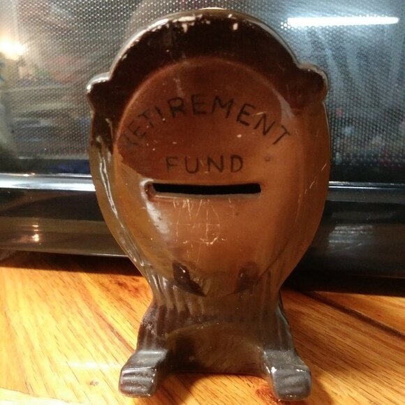 VTG Old man in Rocker w/dog Piggy Banks 1960s - Picture 4 of 7